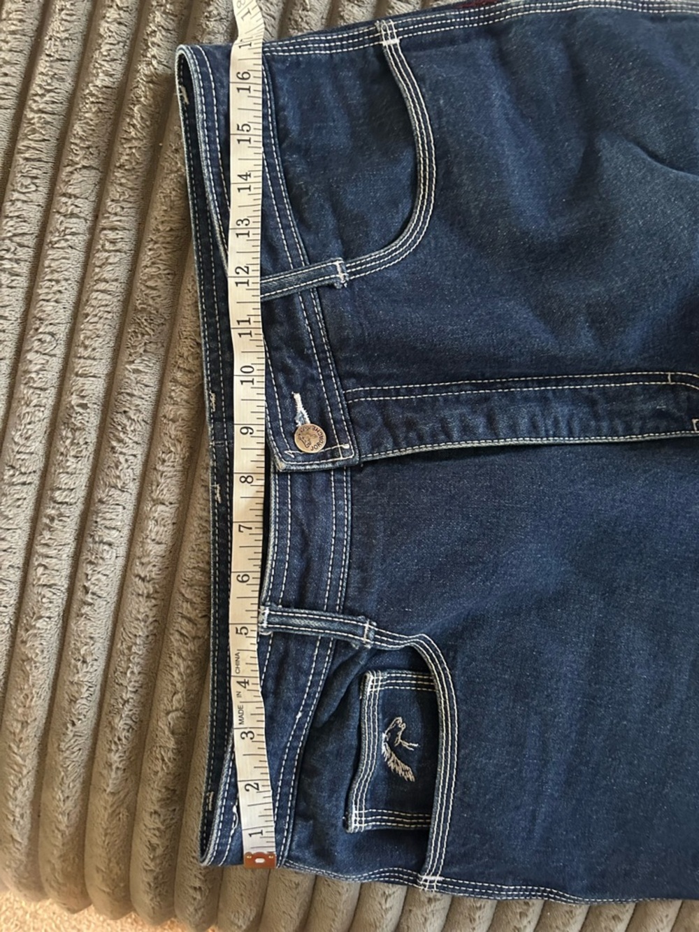 Vintage 80's Jordache Dark Denim Blue with Embroidered Pockets Size 36 - Picture 11 of 12